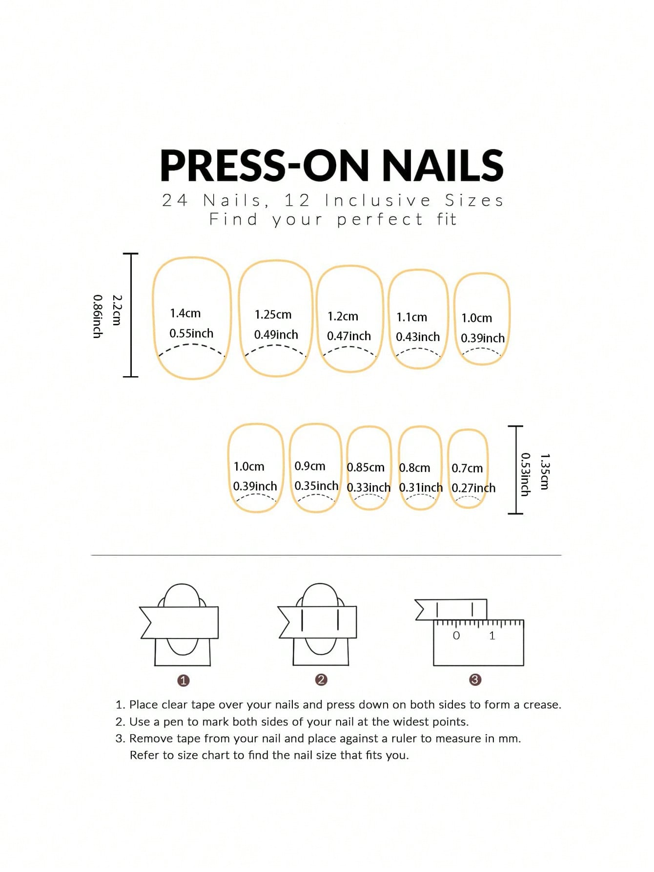 Flame & Smile Face Press-On Nails - thumbnail 7