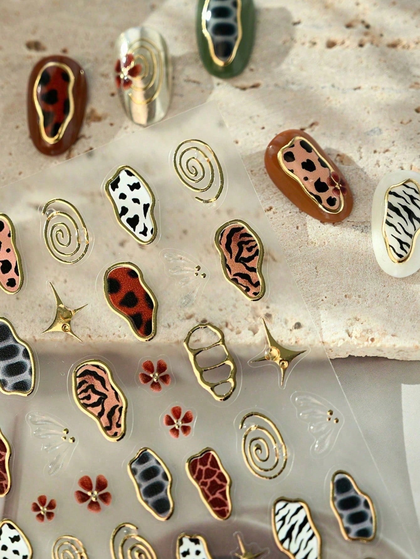French Leopard Butterfly Nail Stickers - thumbnail 6