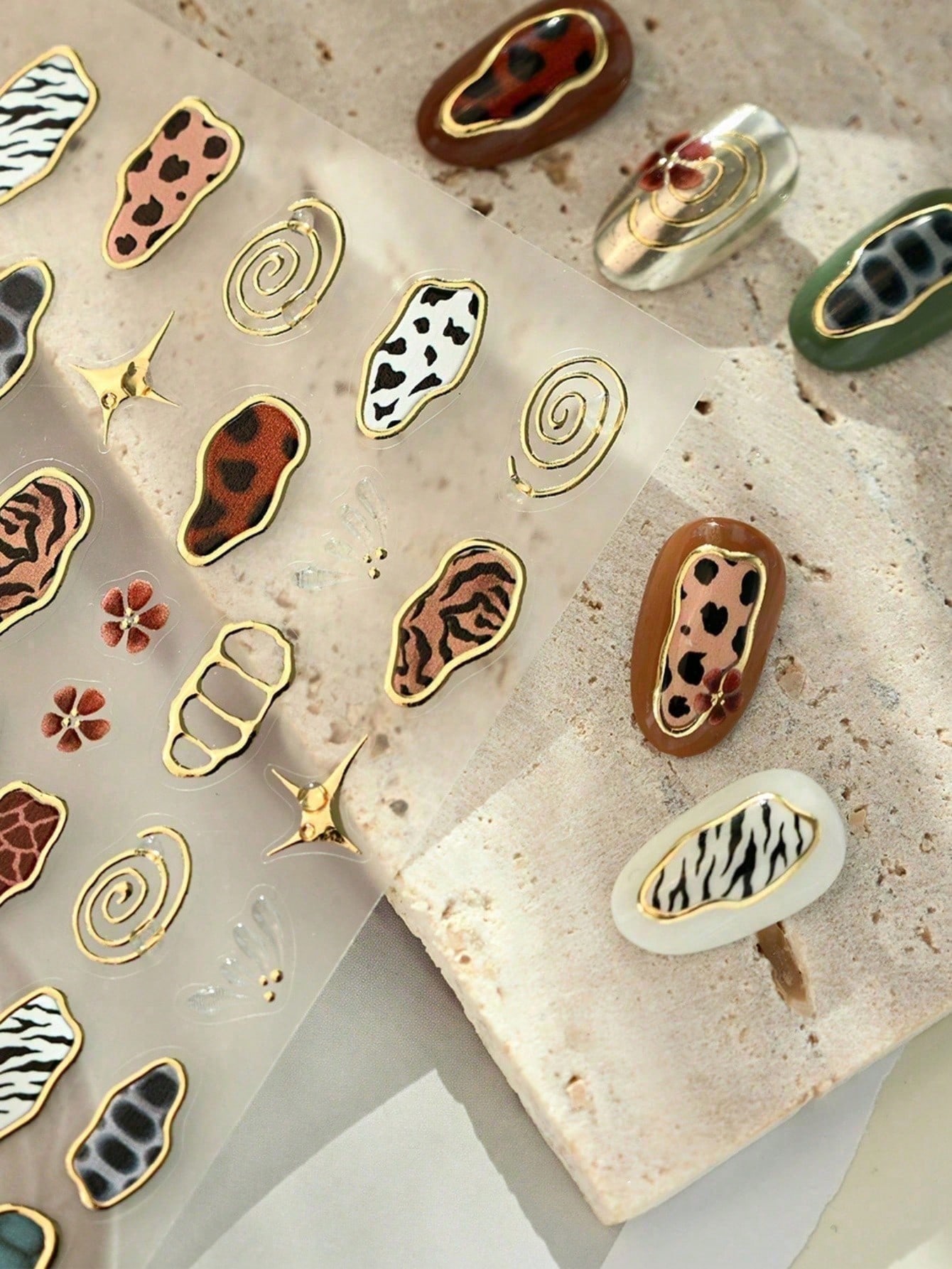 French Leopard Butterfly Nail Stickers - thumbnail 7