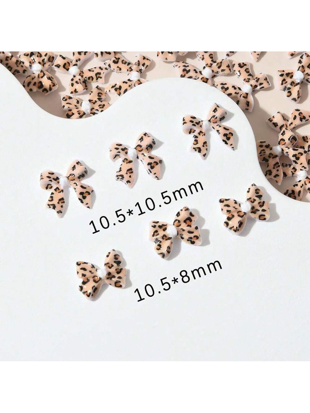 Leopard Print Bow Nail Charms Set - thumbnail 7