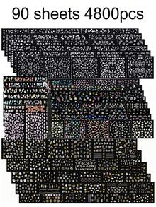 90pcs 3D Y2K Floral Nail Stickers - view 1