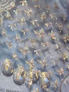 Shiny Butterfly Nail Art Sticker - view 1