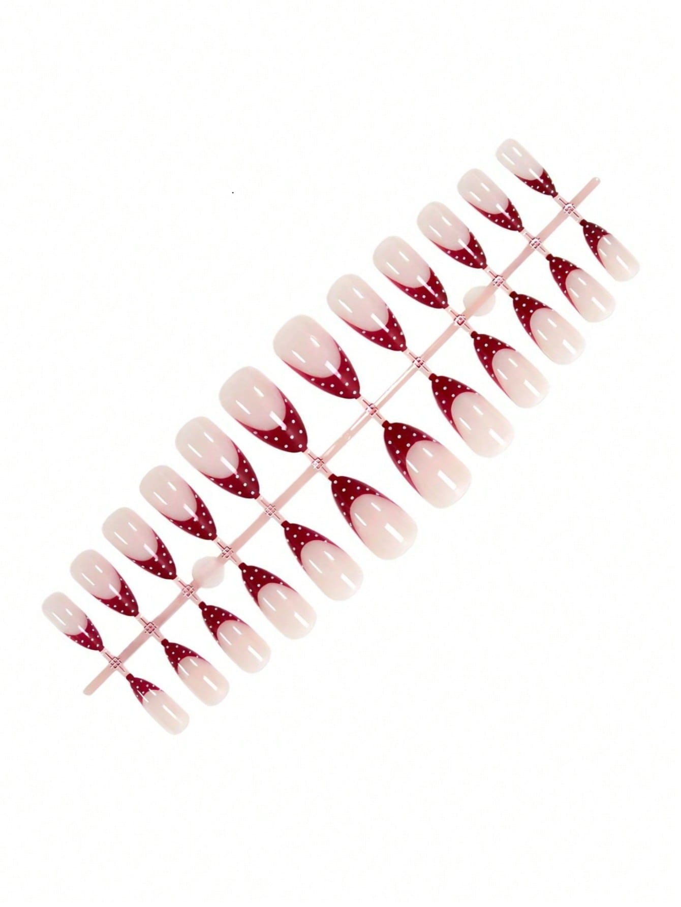 Red French Polka Dot Nail Stickers - thumbnail 3