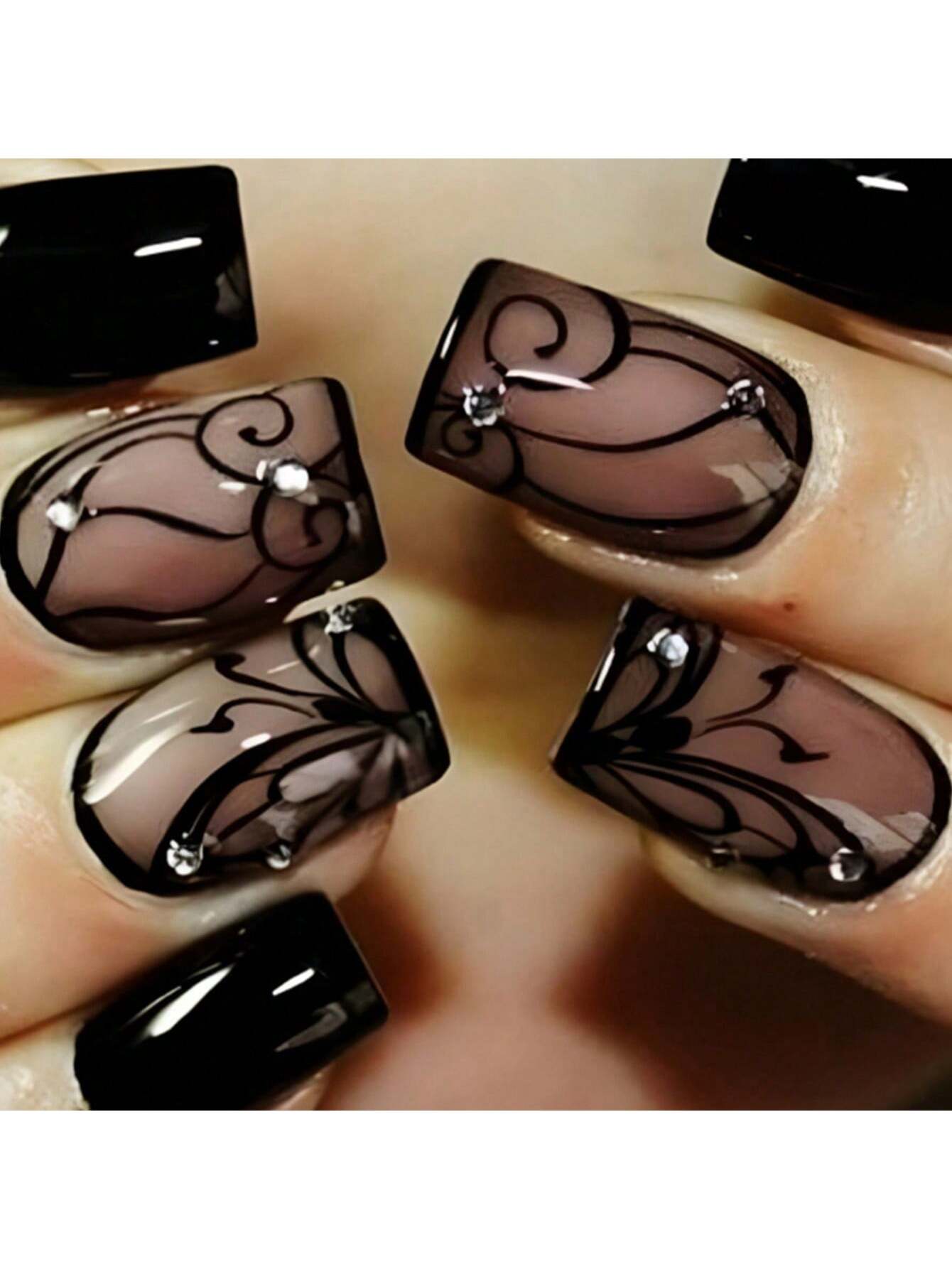 Strawberry Heart 3D Press-On Nails