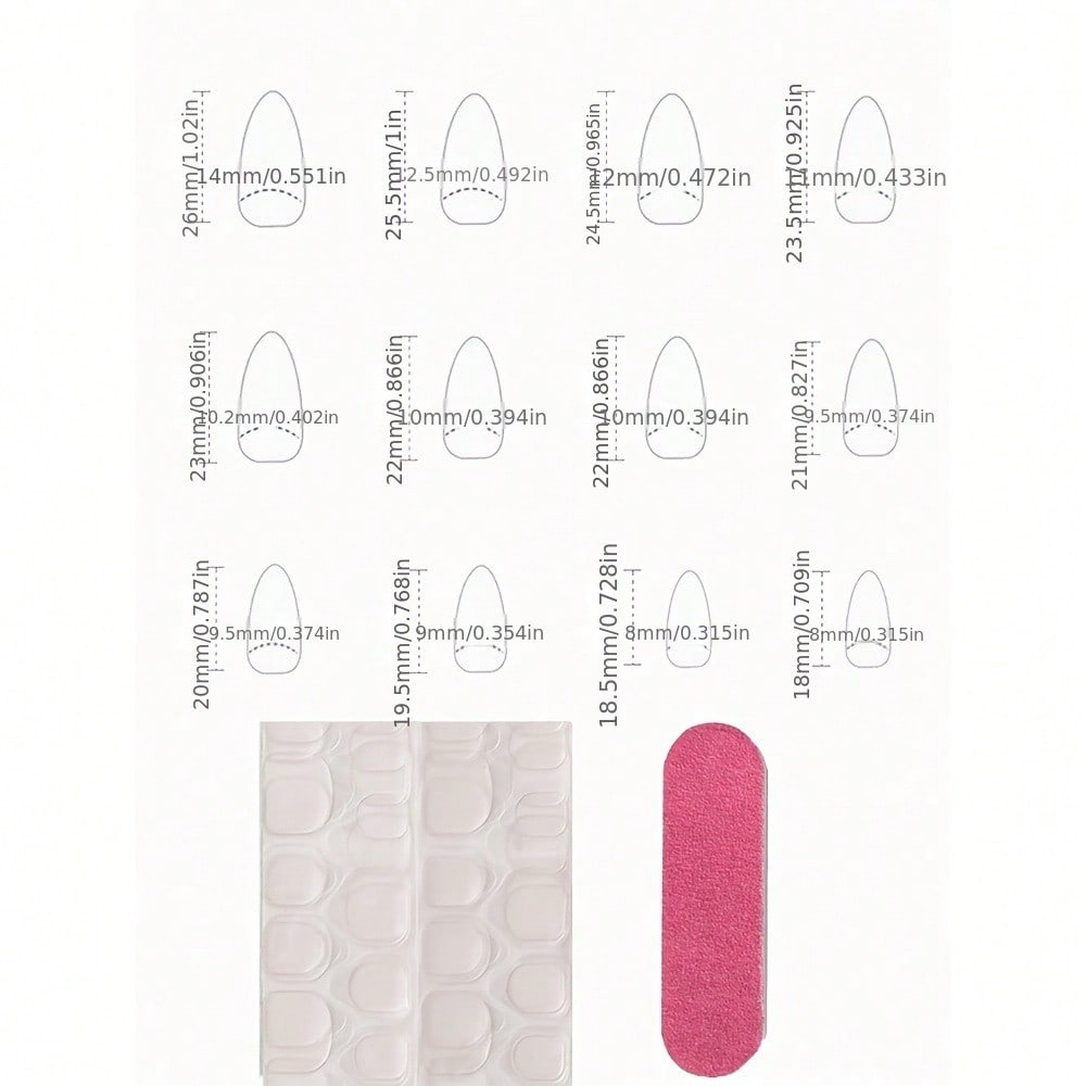 Strawberry Heart Almond Press-On Nails — Pink Edition - thumbnail 5